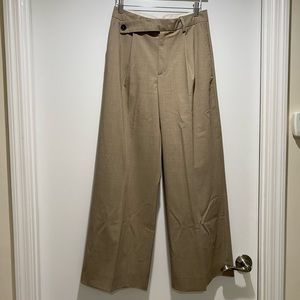 Zara Tan Wide-Leg Pants